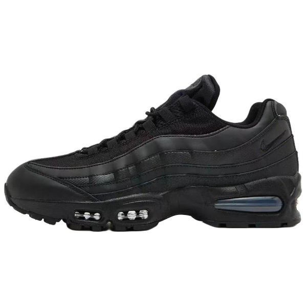 Nike Air Max 95 Устойчивые к истиранию Низкие повседневные беговые кроссовки Унисекс Черные
