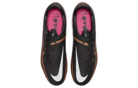 Nike AG Искусственная трава Противоскользящее и Износостойкое Покрытие Футбольные бутсы Унисекс Черный Золотой Белый