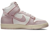 Nike Dunk High 1985 Розовый Деним Винтаж Высокие Кроссовки для скейтбординга Унисекс Белый Розовый