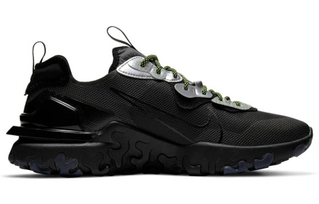 Nike React Vision Сетка Амортизация Противоскользящие Низкие Повседневные Беговые Кроссовки Мужские Черные