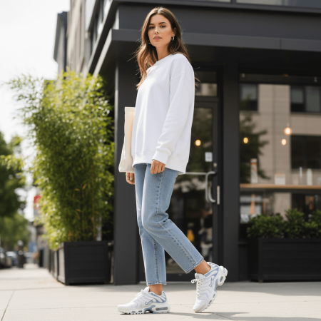 Nike Air Max Plus Устойчивая к истиранию Низкая Повседневная Обувь Женская Белая Фиолетовая
