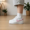 Nike Air Force 1 Slip Resistant Abrasion Resistant Низкие Кроссовки для скейтбординга Женские Белые