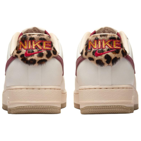 Nike Air Force 1 Кожа Амортизация Низкие Кеды Скейтборд Обувь Женские Розовый Белый Красный