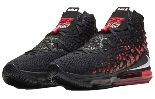 Nike Lebron 17 Джеймс 17 MID Топ Air Max Air Zoom Баскетбольные кроссовки для игры Унисекс Черный Красный