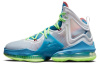 Nike Lebron 19 High Топ Баскетбольные кроссовки для игры Унисекс Серый Синий Азиатская версия