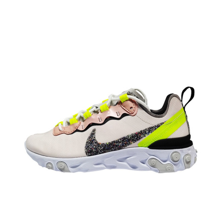 Nike React Element 55 Нескользящие Легкие Низкие Повседневные Беговые Кроссовки Женские Розовые