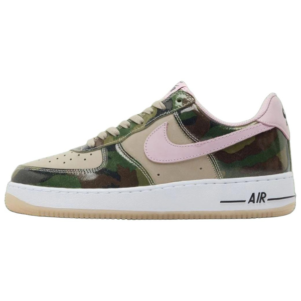 Nike Air Force 1 Low Топ Скейтборд Кроссовки Мужские Коричневые Зеленые Розовые