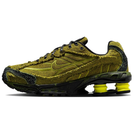 Nike Shox Ride 2 Противоскользящие устойчивые к истиранию низкие беговые кроссовки унисекс зеленые
