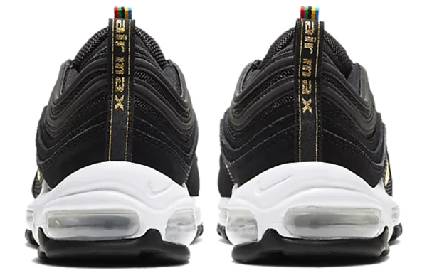 Nike Air Max 97 Легкий Low Топ Беговые кроссовки Унисекс Черный Золотой