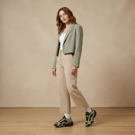 Nike Air Max Muse Abrasion Resistant Низкие Повседневные Кроссовки Женские Зеленые Черные