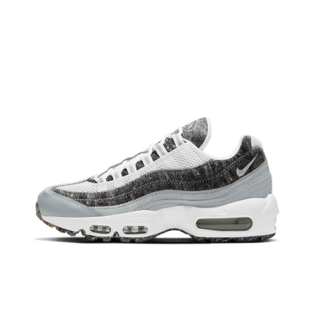 Nike Air Max 95 Текстиль Синтетическая кожа Низкий верх Повседневные беговые кроссовки Женские Мраморный серый Белый