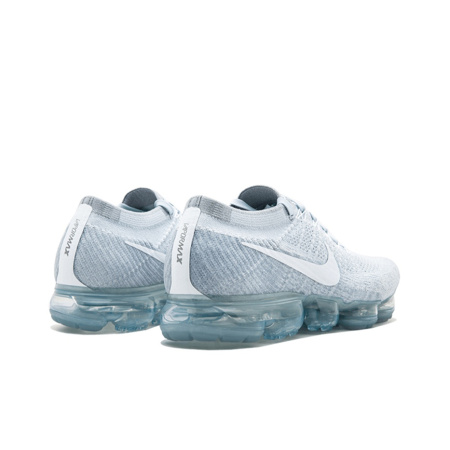 Nike VaporMax Flyknit Комфортные Низкие Кроссовки с Воздушной Подушкой для Бега Повседневные Женские Серый Белый