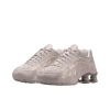 Nike Shox R4 Кожа Дышащий Поддержка Низкий Верх Повседневные Беговые Кроссовки Женские Серые