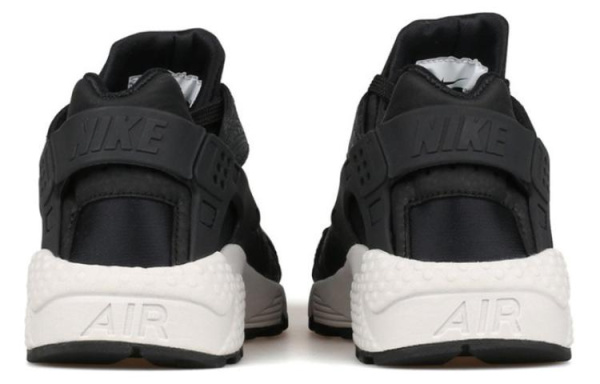 Nike Air Huarache Run Кожа Нескользящие Легкие Низкие Беговые Кроссовки Женские Черные