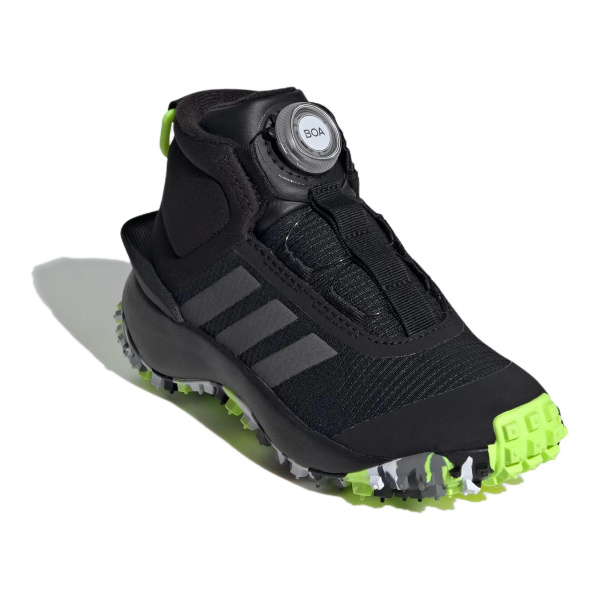 Adidas Fortatrail противоскользящие устойчивые к истиранию с верхом MID детские беговые кроссовки черные детские