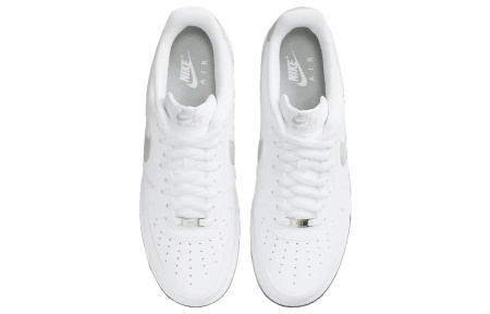 Nike Air Force 1 Low Топ Скейтборд Кроссовки Мужские Белые Серые