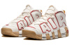 Nike Air More Uptempo Износостойкий Дышащий MID Топ Винтажные Баскетбольные Кроссовки Женские Белый Красный