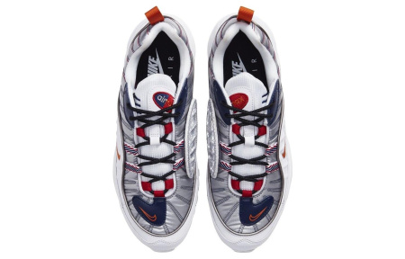 Nike Air Max 98 Спортивный ретро стиль текстиль синтетическая кожа низкий верх воздушная подушка для тренировок