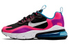 Nike Air Max 270 Кожа Амортизация Износостойкий Низкий Топ Детские Беговые Кроссовки Фиолетово-Розовые