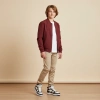 Nike Court Borough 2 Кожа Противоскользящий Устойчивый к истиранию MID Верх Детские Скейтбординг Белый Бургунди