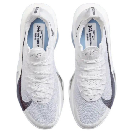 Nike Air ZOOM Alphafly Next% 3 Полиэстер Текстиль Низкий Топ Марафон Беговые Кроссовки Мужские Белый Черный