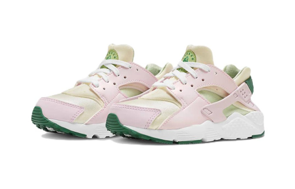 Nike Huarache Run SE Wallace Винтаж Низкие Кроссовки для Беговых Занятий Детские Розовые Зеленые Возраст 3-7 лет