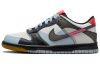Nike Dunk Slip-Resistant Abrasion-Resistant Low-Top Винтажные Баскетбольные Кроссовки Белый Синий Черный