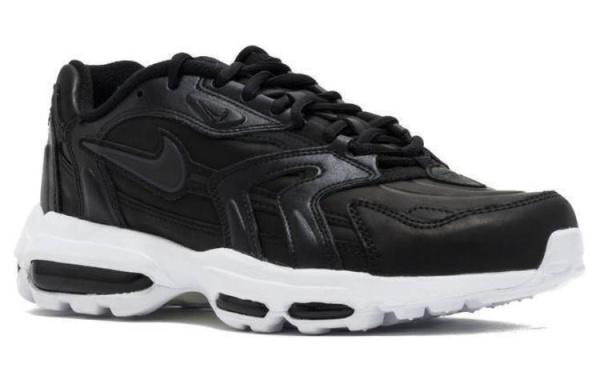 Nike Air Max 96 Удобная Амортизация Износостойкие Низкие Кроссовки для Бега Мужские Черные