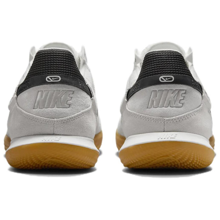 Nike Streetgato Искусственный Шипы Противоскользящие Устойчивые к Износу Футбольные бутсы Унисекс Белый Серый
