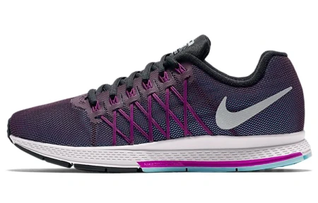 Nike Air Zoom Prestige Shock Absorbers Нижняя юбка Резистентный Низкий Топ Беговые кроссовки Женские Черный Фиолетовый