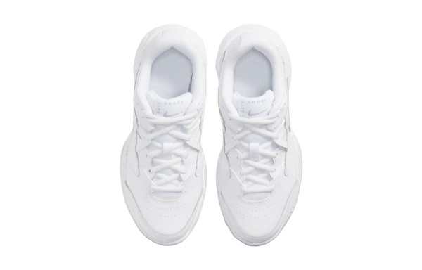 Nike Court Lite 2 Устойчивые к истиранию низкие детские кроссовки для тренировок белые унисекс