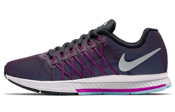 Nike Air Zoom Prestige Shock Absorbers Нижняя юбка Резистентный Низкий Топ Беговые кроссовки Женские Черный Фиолетовый