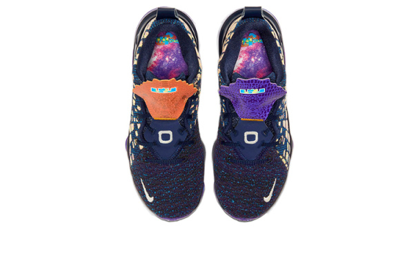 Nike Lebron 17 AS Поддержка MID Баскетбольные кроссовки для детей темно-синие для детей в возрасте 3-7 лет