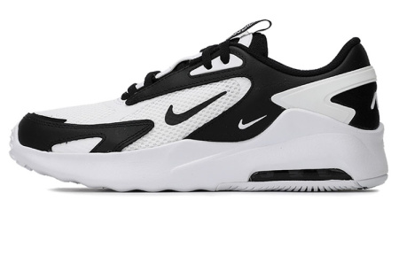 Nike Air Max Bolt Удобные Низкие Кроссовки для Беговых Занятий Детские Черно-Белые