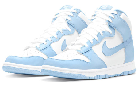 Nike Dunk High 'Алюминия' Классические Высокие Кроссовки для Скейтбординга Женские Небесно-голубой