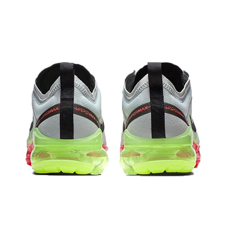 Nike VaporMax 2019 Ткань Низкий Верх Амортизирующие Повседневные Беговые Кроссовки Мужские Красный Желтый Цветовые Блоки