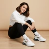 Nike Air Max 270 Винтаж Ткань Низкие Кроссовки с воздушной подушкой для бега Повседневные Женские Белые Черные Красные