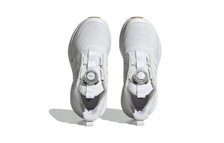 Adidas Rapidasport BOA противоскользящие устойчивые к истиранию низкие детские беговые кроссовки белые для детей 3-7 лет