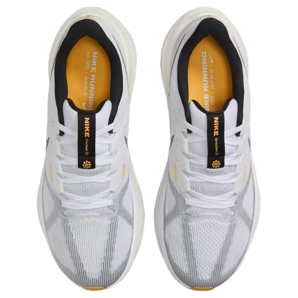 NIKE Zoom Structure 25 Дышащий Low Топ Повседневные кроссовки для бега Мужской Бело-серый