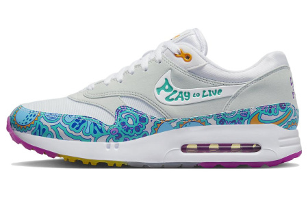 Nike Air Max 1 Golf Play To LIVE Амортизация Низкий Топ Гольф Обувь Унисекс Белый Синий