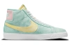 Nike SB Blazer MID Скейтборд Кроссовки Унисекс Зеленый Желтый Розовый