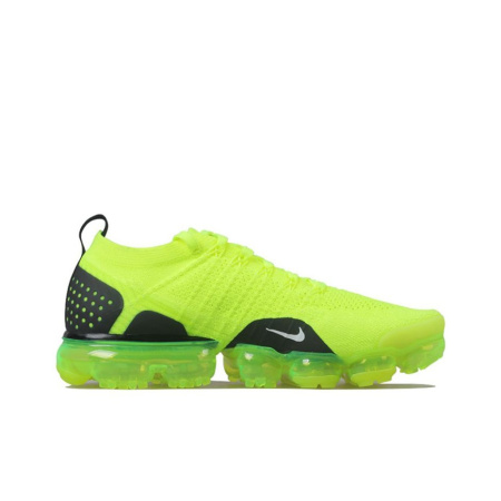 Nike VaporMax Flyknit 2 Low Топ Марафон Беговые кроссовки Унисекс Неоновый зеленый