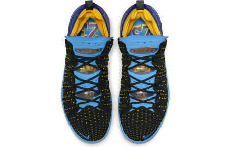 Nike Lebron 18 EP 'Minneapolis Лейкерс' MID Топ Мужские Баскетбольные Кроссовки для Игры Черные Синие Желтые