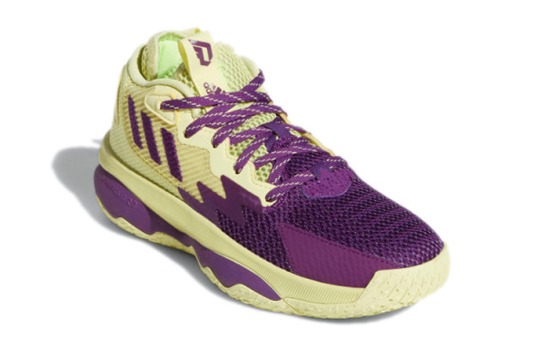 Adidas D lillard 8 Противоскользящие Устойчивые к истиранию Низкие Баскетбольные кроссовки для игры Фиолетовые