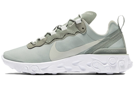 Nike React Element 55 Амортизация Противоскользящие Низкие Беговые Кроссовки Женские Слюдяной Зеленый