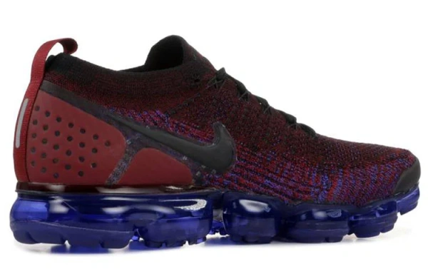 Nike VaporMax Flyknit 2 Ткань Низкий Топ Повседневные Беговые Кроссовки Мужские Красный Синий