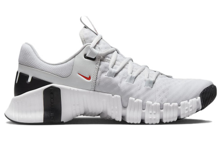 Nike Free Metcon 5 Амортизация Противоскользящие Низкие Кроссовки для тренировок Женские Серый Белый