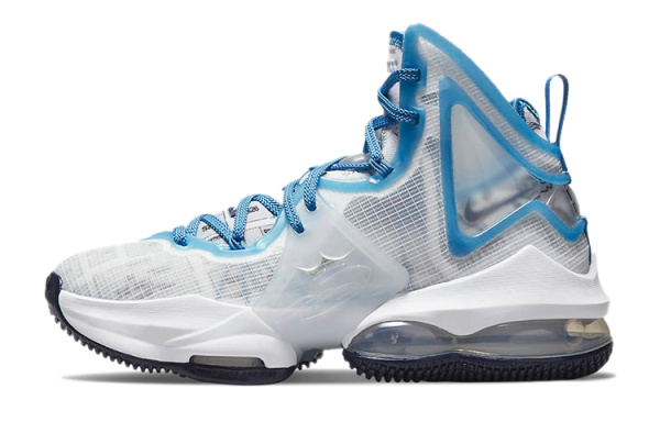 Nike Lebron 19 Space Jam High Топ Детские Баскетбольные Кроссовки Серебристо-Серый Синий