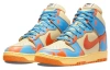 Nike Dunk High 1985 Высокие Кроссовки для скейтбординга Унисекс Сине-оранжевый ACID Wash