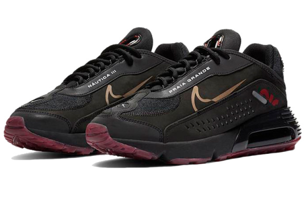 Neymar X Nike Air Max 2090 Устойчивые к истиранию низкие повседневные беговые кроссовки унисекс черные золотые